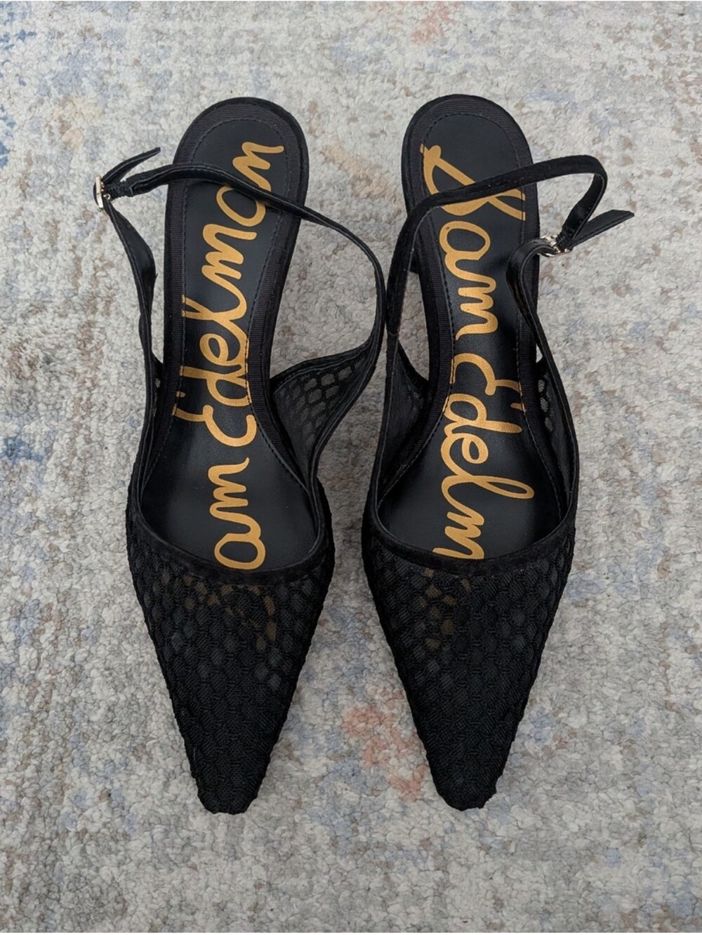 Sam Edelman Bianka Slingback Pump - Black Mesh 8 - Picture 3 of 10